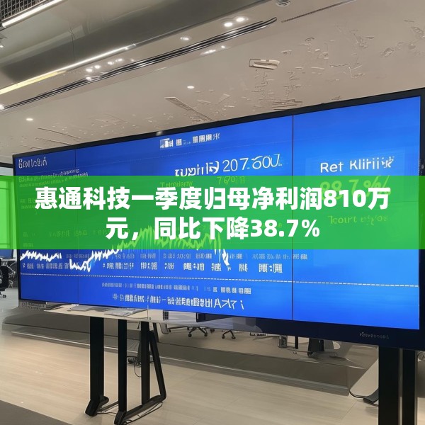 惠通科技一季度归母净利润810万元，同比下降38.7%