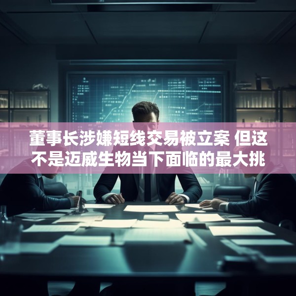 董事长涉嫌短线交易被立案 但这不是迈威生物当下面临的最大挑战