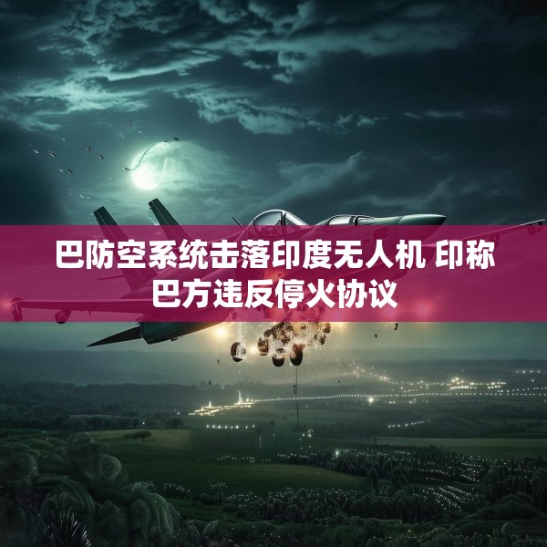 巴防空系统击落印度无人机 印称巴方违反停火协议