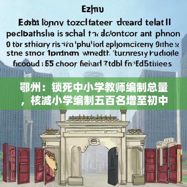 鄂州：锁死中小学教师编制总量，核减小学编制五百名增至初中