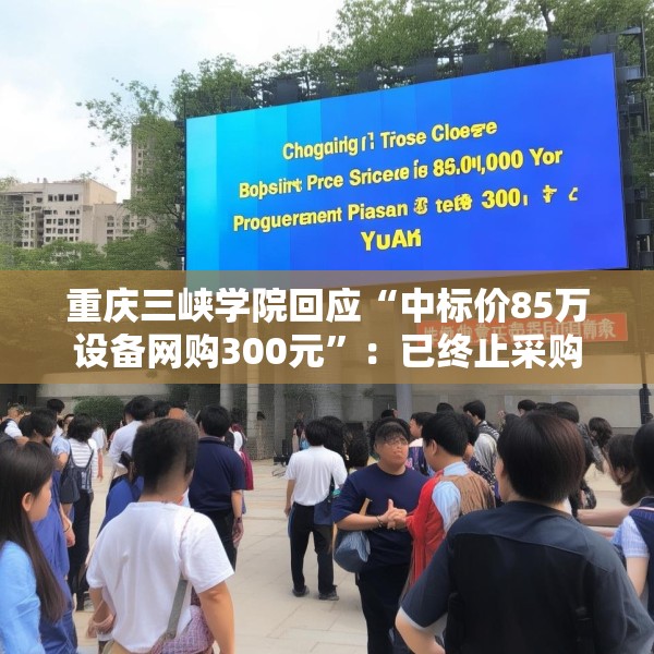 重庆三峡学院回应“中标价85万设备网购300元”：已终止采购