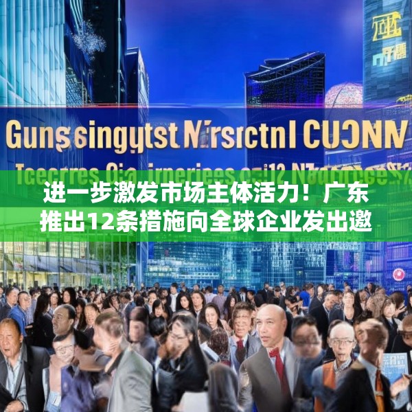 进一步激发市场主体活力！广东推出12条措施向全球企业发出邀约