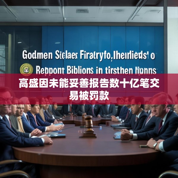 高盛因未能妥善报告数十亿笔交易被罚款