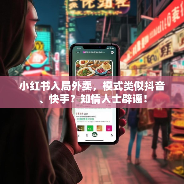 小红书入局外卖，模式类似抖音、快手？知情人士辟谣！