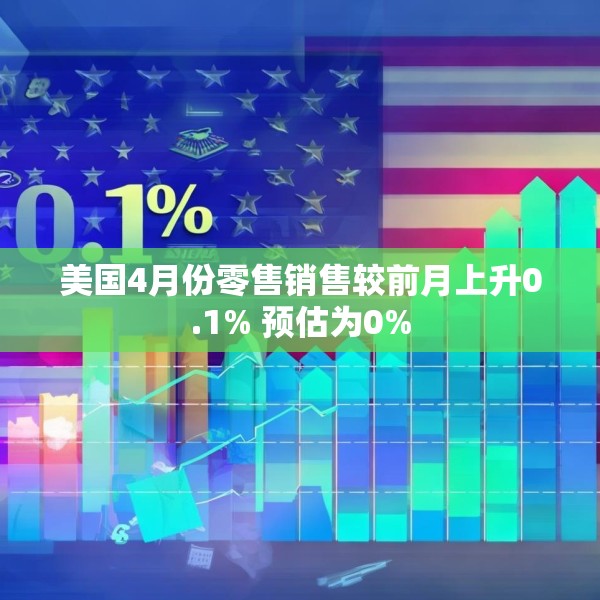 美国4月份零售销售较前月上升0.1% 预估为0%