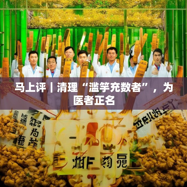 马上评｜清理“滥竽充数者”，为医者正名