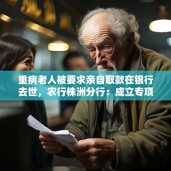 重病老人被要求亲自取款在银行去世，农行株洲分行：成立专项工作组、配合警方调查