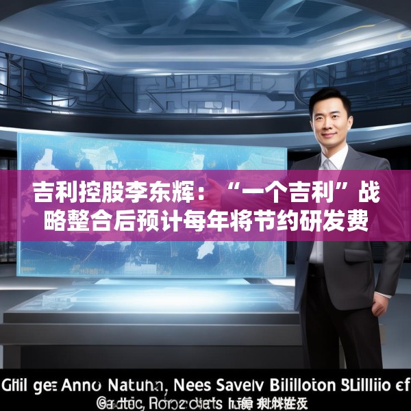 吉利控股李东辉：“一个吉利”战略整合后预计每年将节约研发费用数十亿元