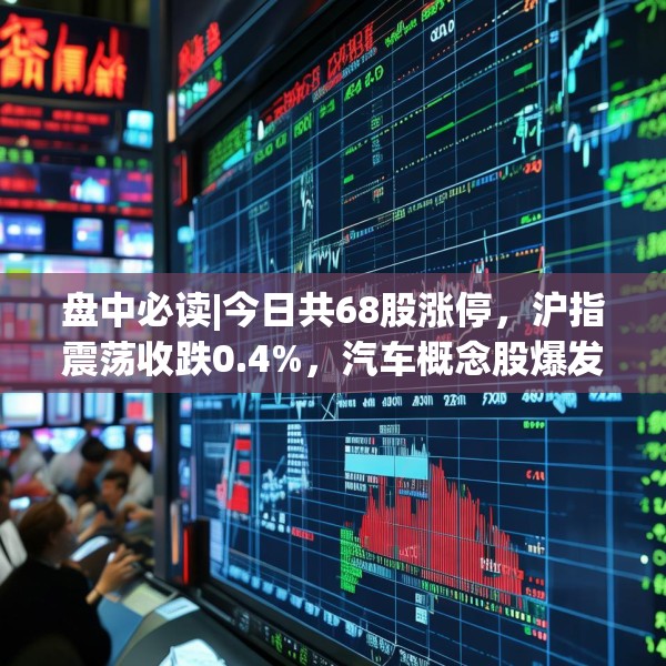 盘中必读|今日共68股涨停，沪指震荡收跌0.4%，汽车概念股爆发