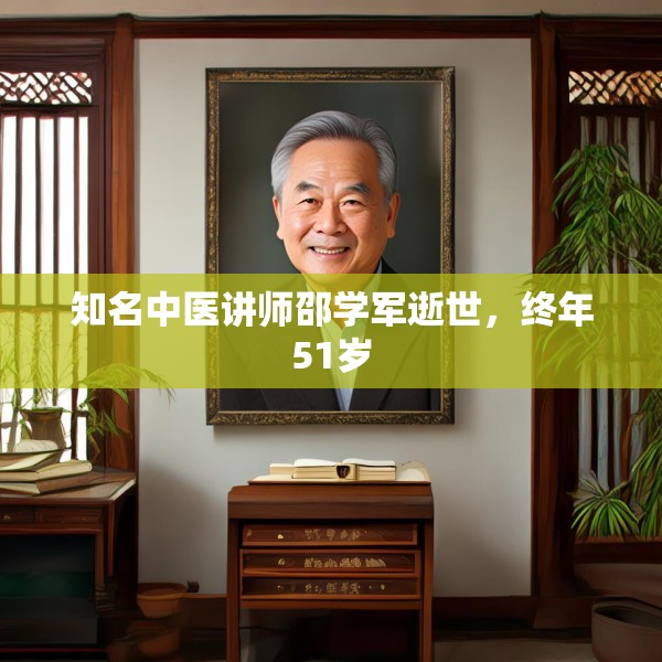 知名中医讲师邵学军逝世，终年51岁