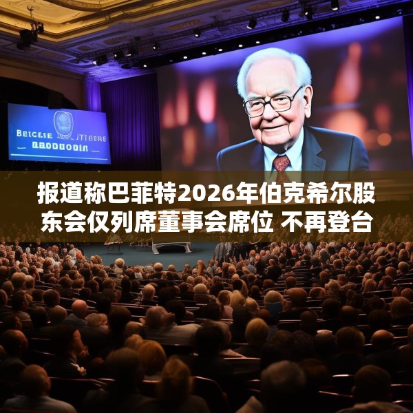报道称巴菲特2026年伯克希尔股东会仅列席董事会席位 不再登台演讲