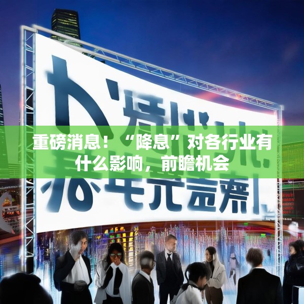 重磅消息！“降息”对各行业有什么影响，前瞻机会