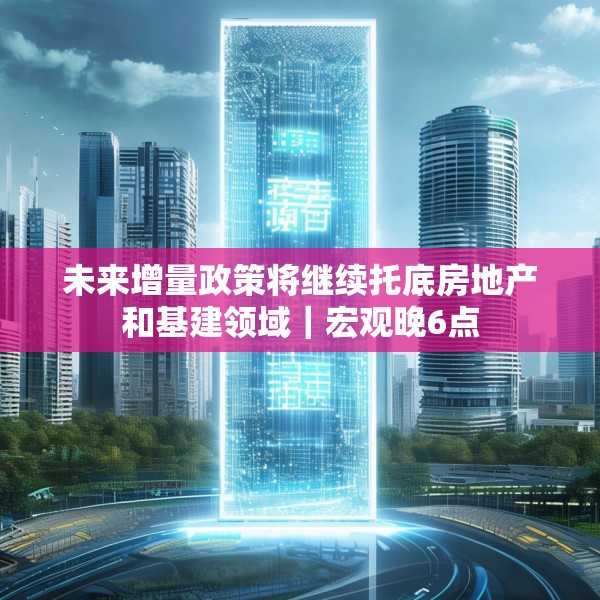 未来增量政策将继续托底房地产和基建领域｜宏观晚6点
