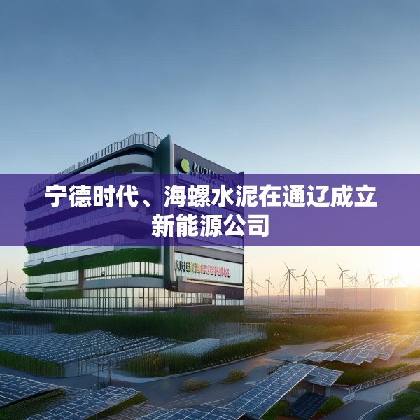 宁德时代、海螺水泥在通辽成立新能源公司