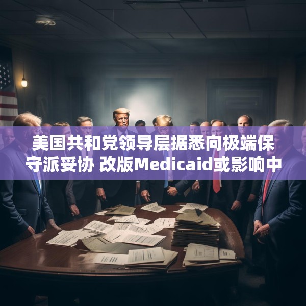 美国共和党领导层据悉向极端保守派妥协 改版Medicaid或影响中期选举选情