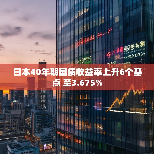 日本40年期国债收益率上升6个基点 至3.675%