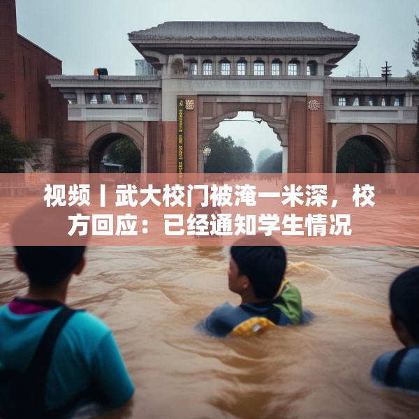 视频丨武大校门被淹一米深，校方回应：已经通知学生情况
