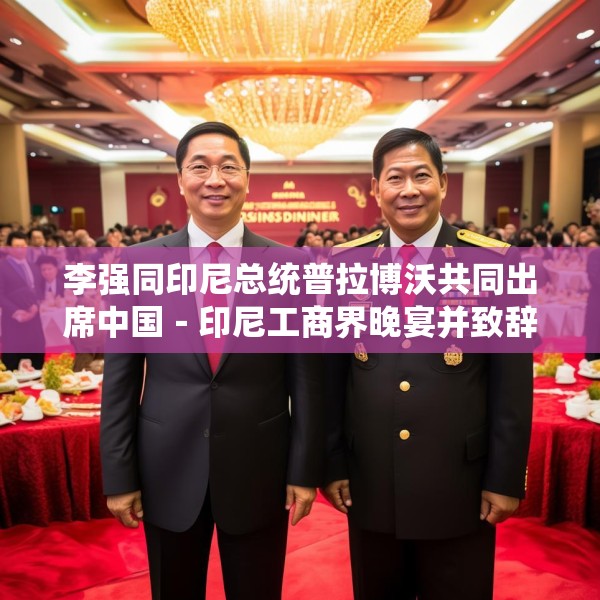 李强同印尼总统普拉博沃共同出席中国－印尼工商界晚宴并致辞
