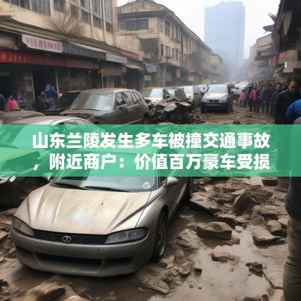 山东兰陵发生多车被撞交通事故，附近商户：价值百万豪车受损