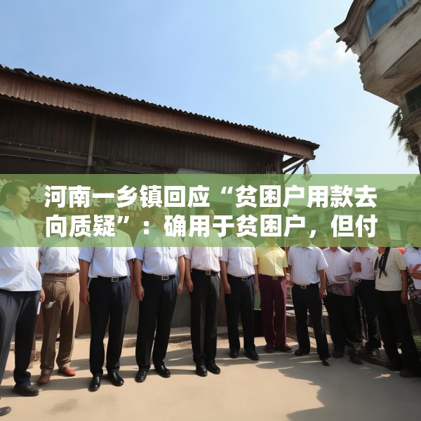 河南一乡镇回应“贫困户用款去向质疑”：确用于贫困户，但付款流程违规