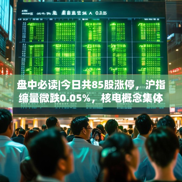 盘中必读|今日共85股涨停，沪指缩量微跌0.05%，核电概念集体爆发