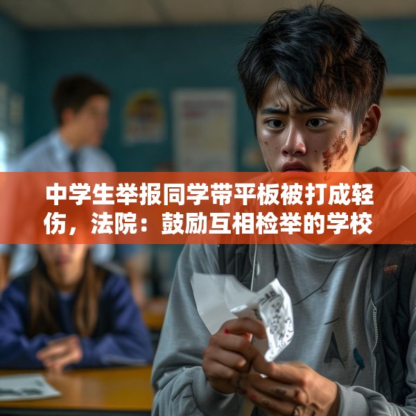 中学生举报同学带平板被打成轻伤，法院：鼓励互相检举的学校应担责三成
