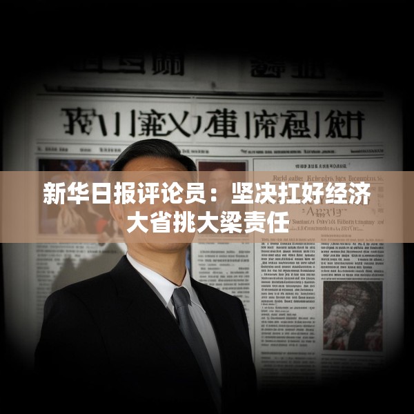 新华日报评论员：坚决扛好经济大省挑大梁责任