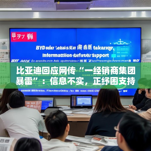 比亚迪回应网传“一经销商集团暴雷”：信息不实，正纾困支持
