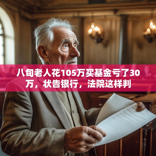 八旬老人花105万买基金亏了30万，状告银行，法院这样判