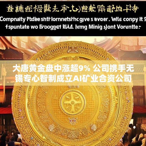 大唐黄金盘中涨超9% 公司携手无锡专心智制成立AI矿业合资公司
