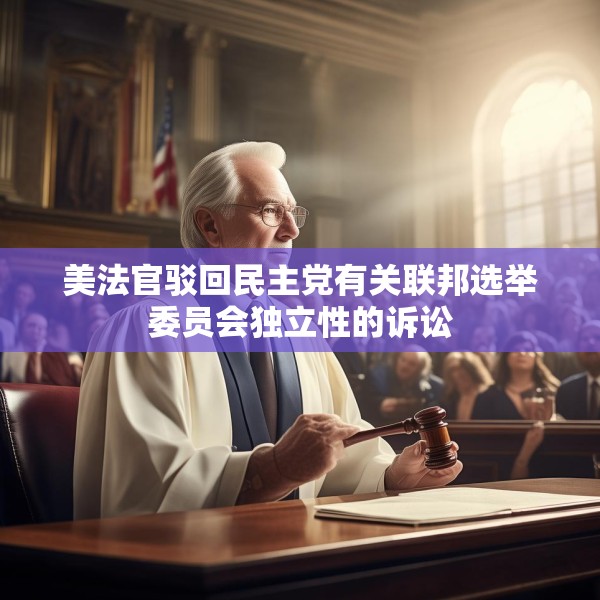 美法官驳回民主党有关联邦选举委员会独立性的诉讼