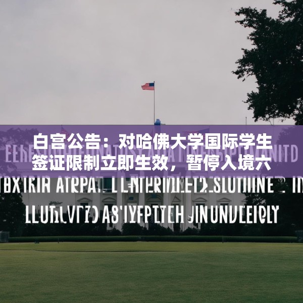 白宫公告：对哈佛大学国际学生签证限制立即生效，暂停入境六个月