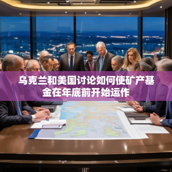 乌克兰和美国讨论如何使矿产基金在年底前开始运作