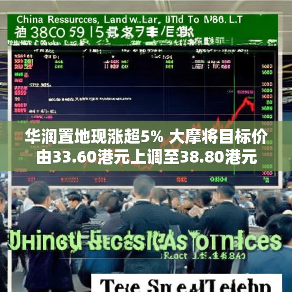 华润置地现涨超5% 大摩将目标价由33.60港元上调至38.80港元
