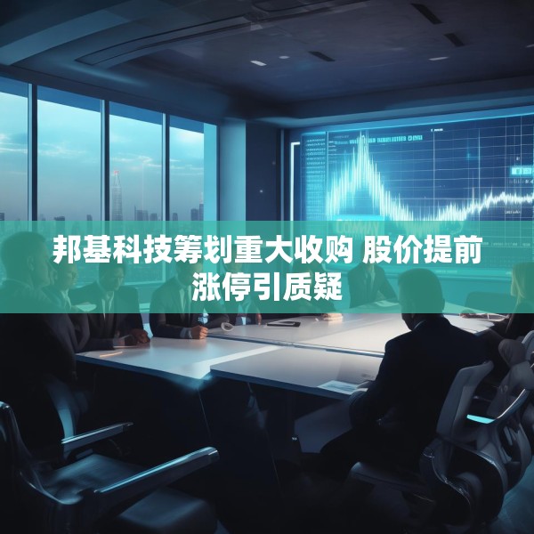 邦基科技筹划重大收购 股价提前涨停引质疑