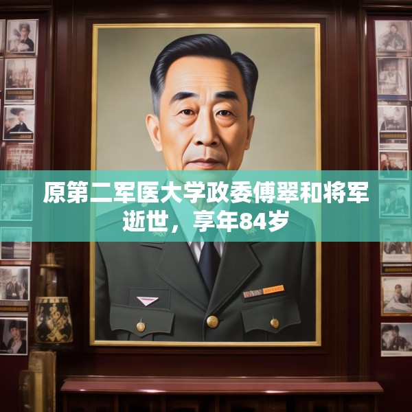 原第二军医大学政委傅翠和将军逝世，享年84岁