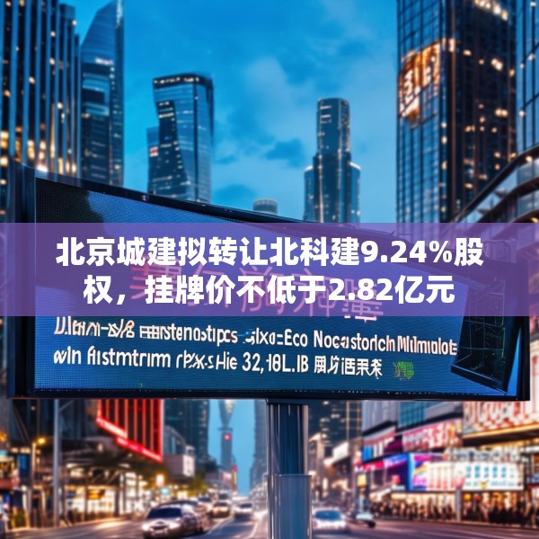 北京城建拟转让北科建9.24%股权，挂牌价不低于2.82亿元