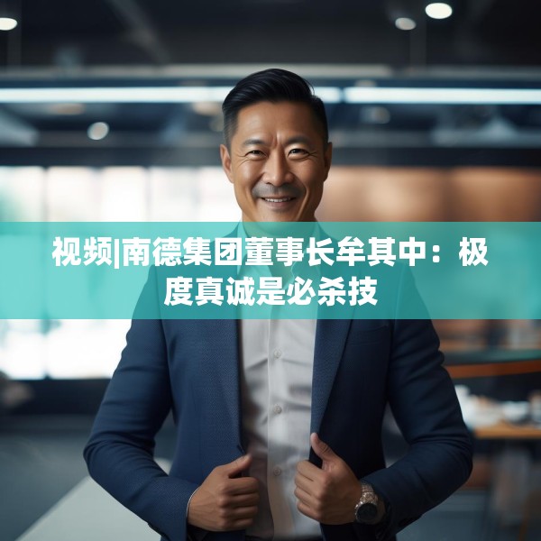 视频|南德集团董事长牟其中：极度真诚是必杀技