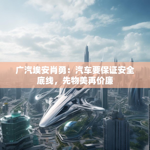 广汽埃安肖勇：汽车要保证安全底线，先物美再价廉