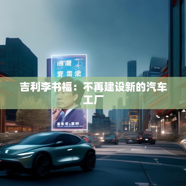 吉利李书福：不再建设新的汽车工厂