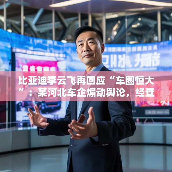 比亚迪李云飞再回应“车圈恒大”：某河北车企煽动舆论，经查没有问题