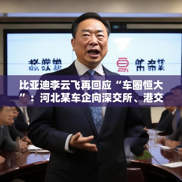 比亚迪李云飞再回应“车圈恒大”：河北某车企向深交所、港交所及监管机构恶意举报比亚迪