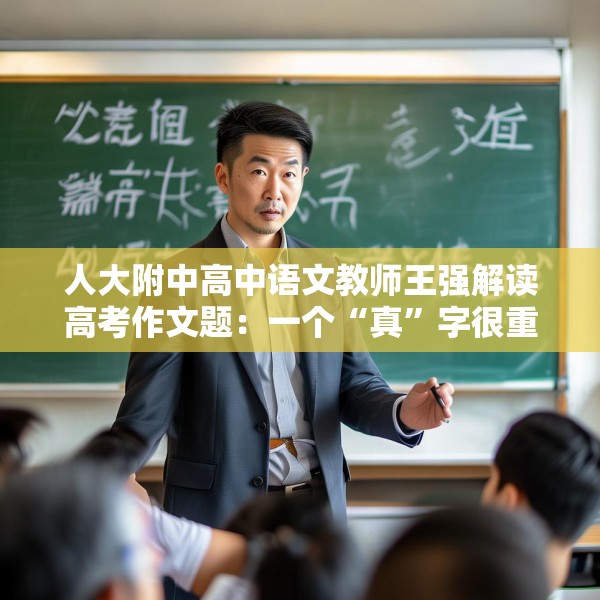 人大附中高中语文教师王强解读高考作文题：一个“真”字很重要