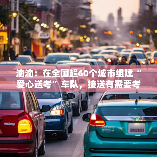滴滴：在全国超60个城市组建“爱心送考”车队，接送有需要考生往返考场
