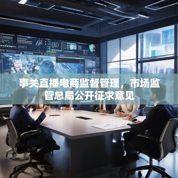 事关直播电商监督管理，市场监管总局公开征求意见
