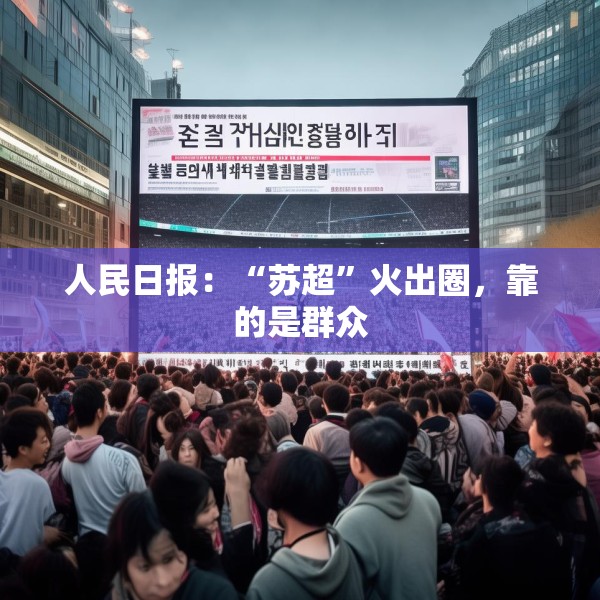 人民日报：“苏超”火出圈，靠的是群众