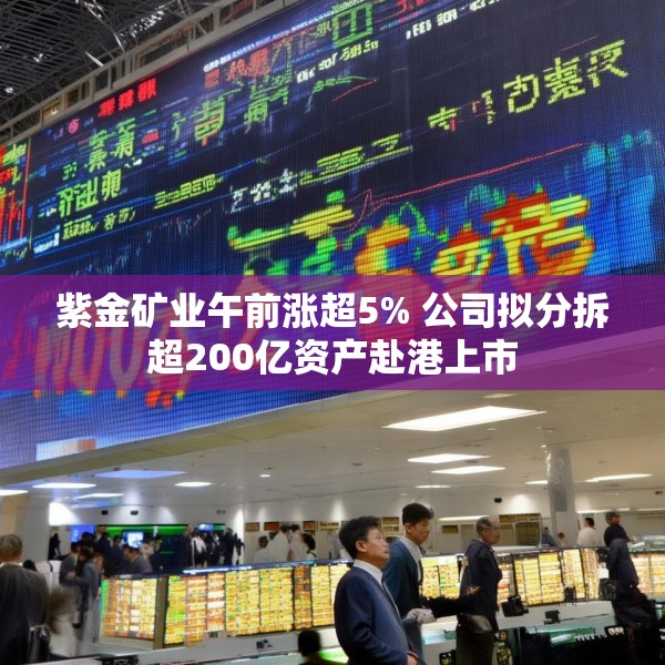 紫金矿业午前涨超5% 公司拟分拆超200亿资产赴港上市