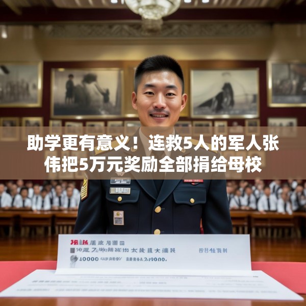 助学更有意义！连救5人的军人张伟把5万元奖励全部捐给母校