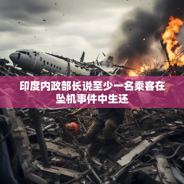 印度内政部长说至少一名乘客在坠机事件中生还