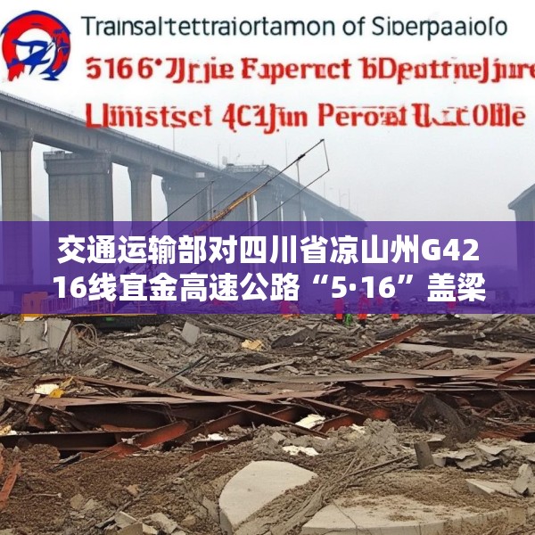 交通运输部对四川省凉山州G4216线宜金高速公路“5·16”盖梁模板支架垮塌事故挂牌督办